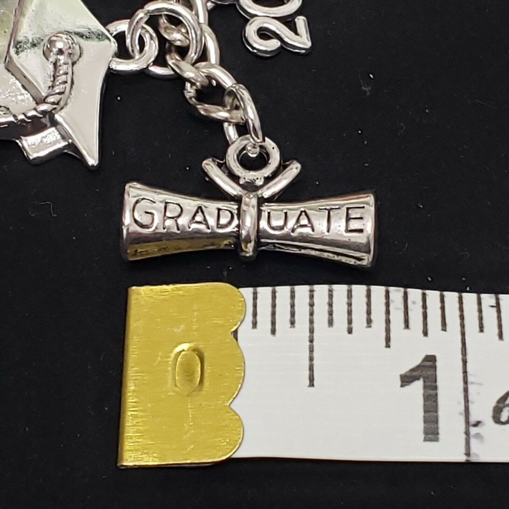 Class of 2025 Graduate Key Chain Cap Tassel Diploma Key Ring College HS (B) - Picture 5 of 6